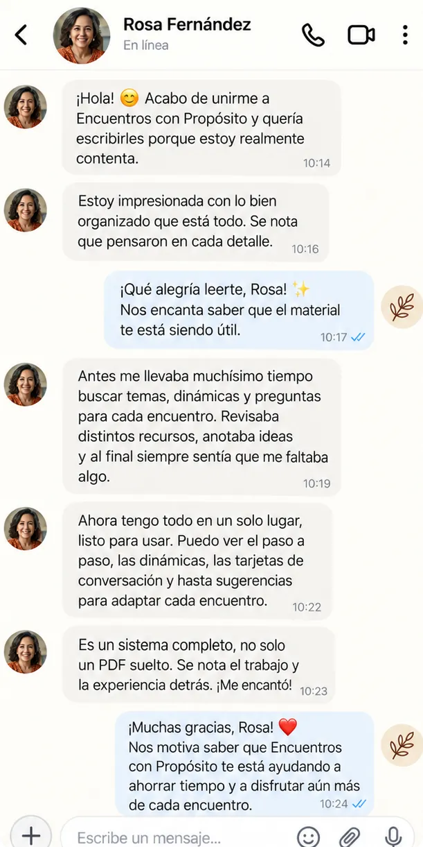 Testimonio ilustrativo 6 sobre Encuentros con Propósito