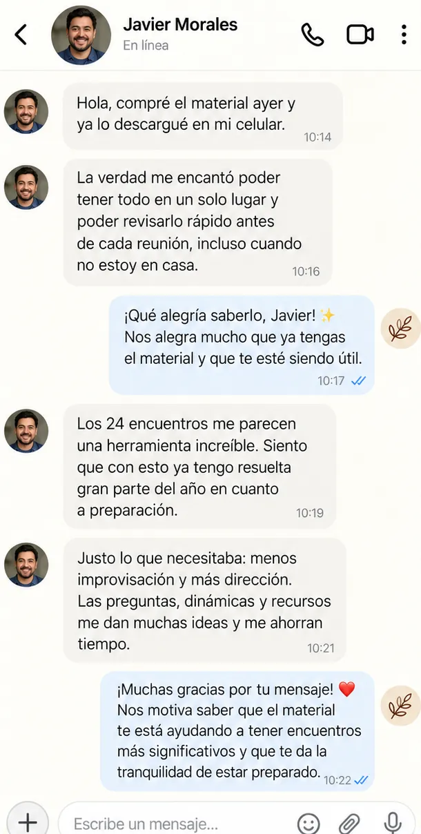 Testimonio ilustrativo 3 sobre Encuentros con Propósito