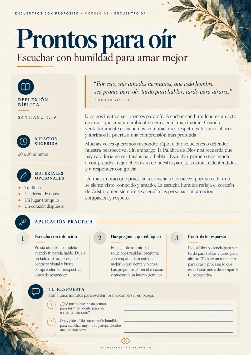Prontos para oír — reflexión bíblica